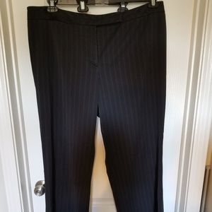 Black striped, business casual slacks. Size 20